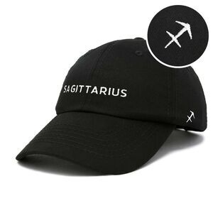 Zodiac Sign Sagittarius Hat Womens Embroidered Cap
